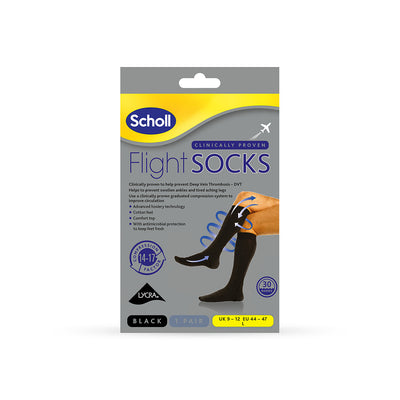 Flight Socks Cotton Feel: Black