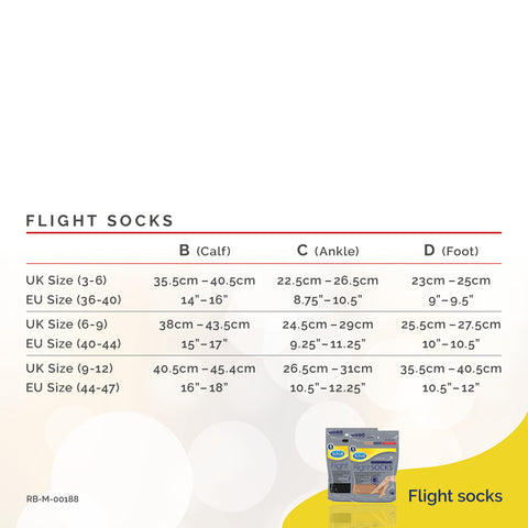 Scholl Flight Socks Compression Flight Socks: Black