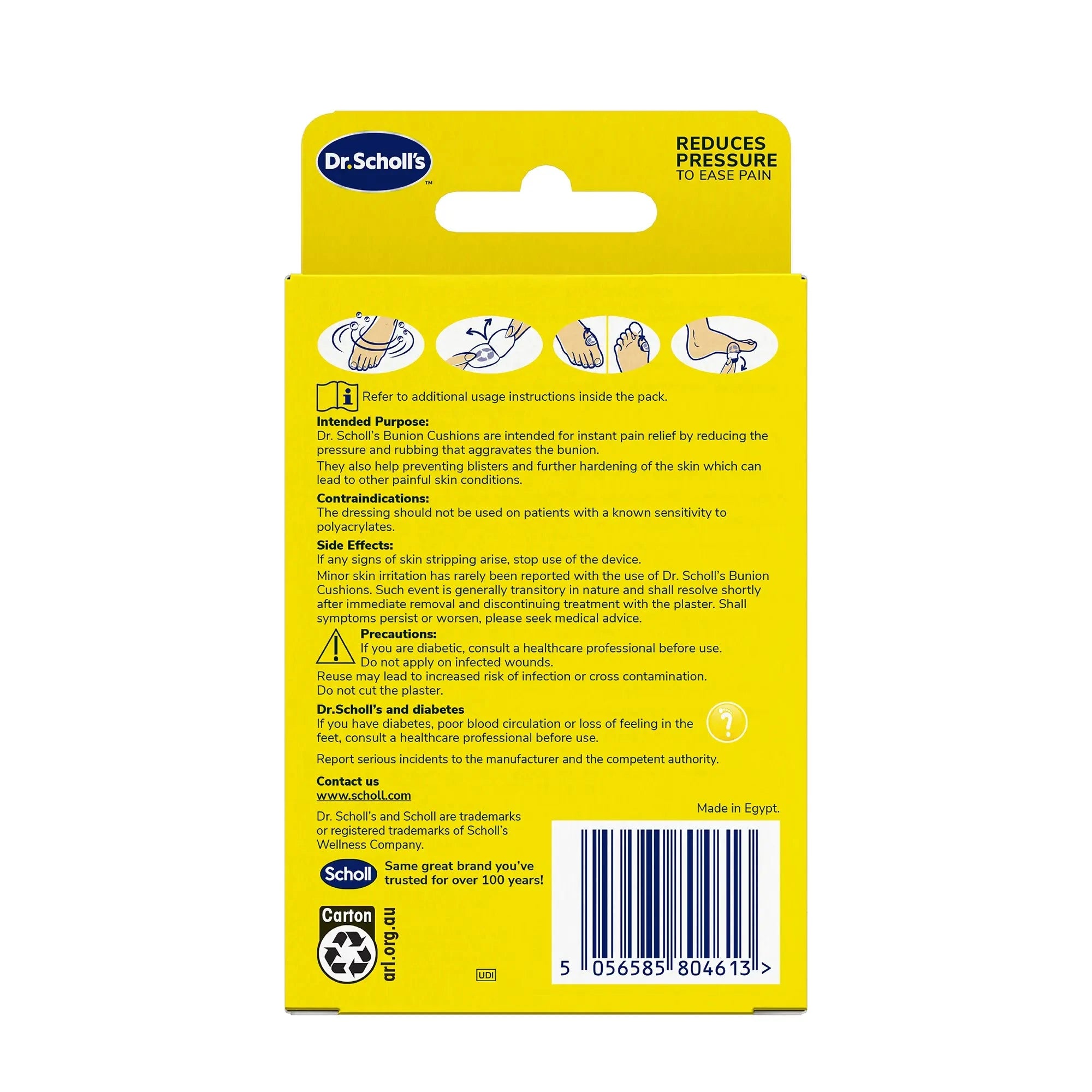 Scholl Aid Bunion Cushions with Hydrogel Technology, Pack of 5
