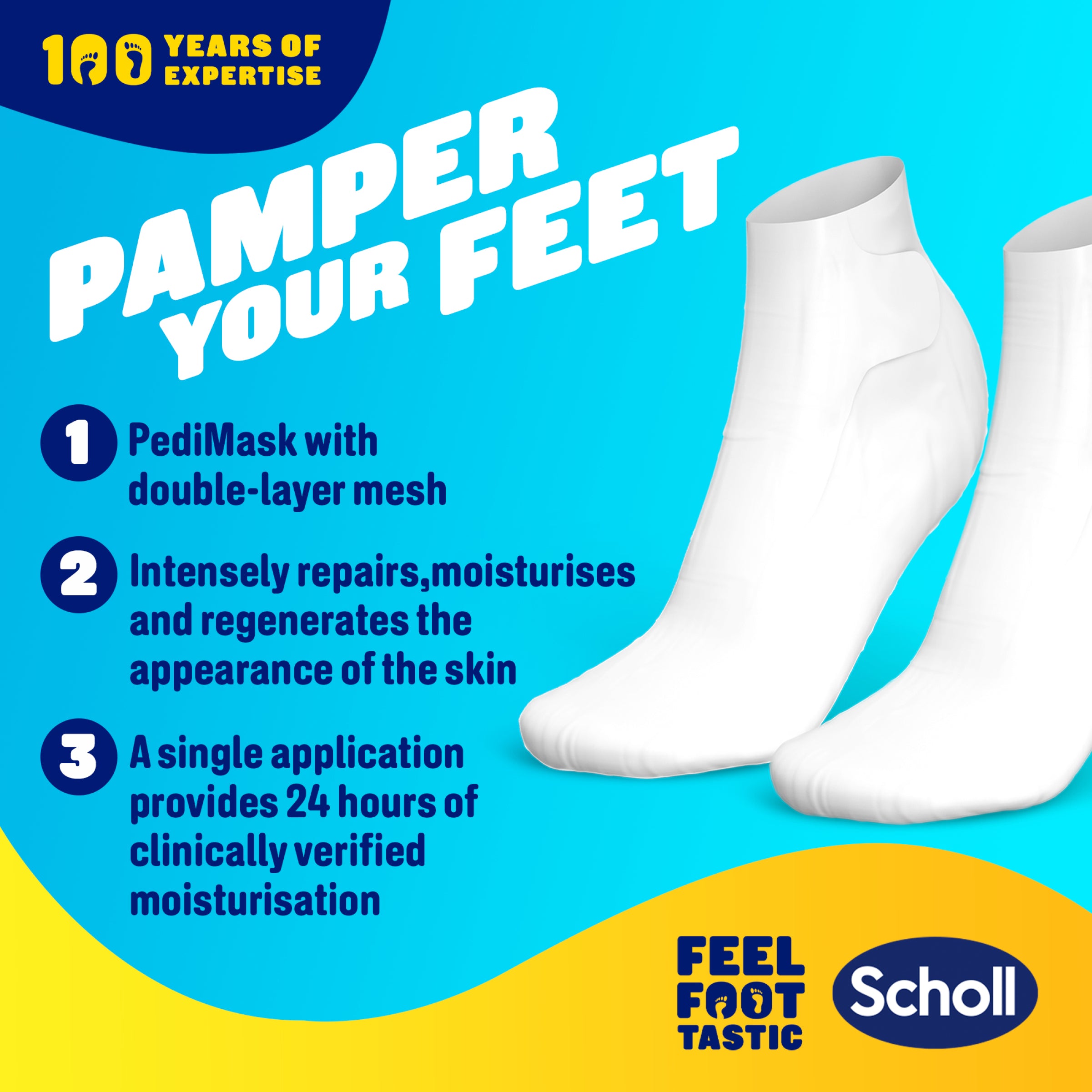 Scholl Care ExpertCare Foot Mask with Manuka Honey
