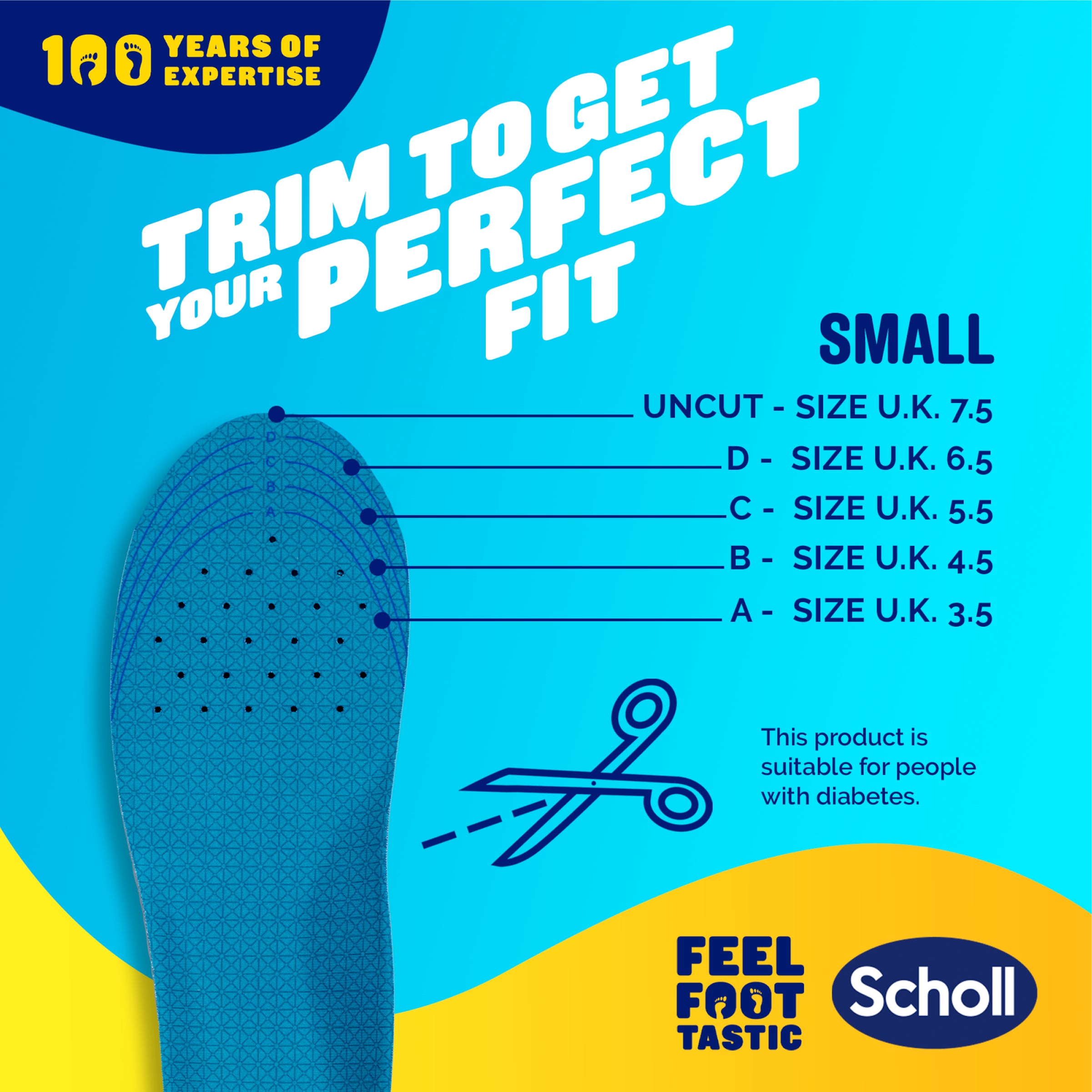 Scholl Insoles 3.5 -7.5 GelActiv™ Work & Boot Insoles Small