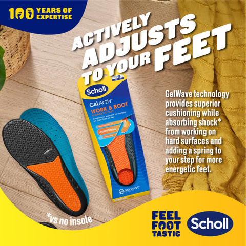 GelActiv™ Work Boot Insoles Large Scholl UK1
