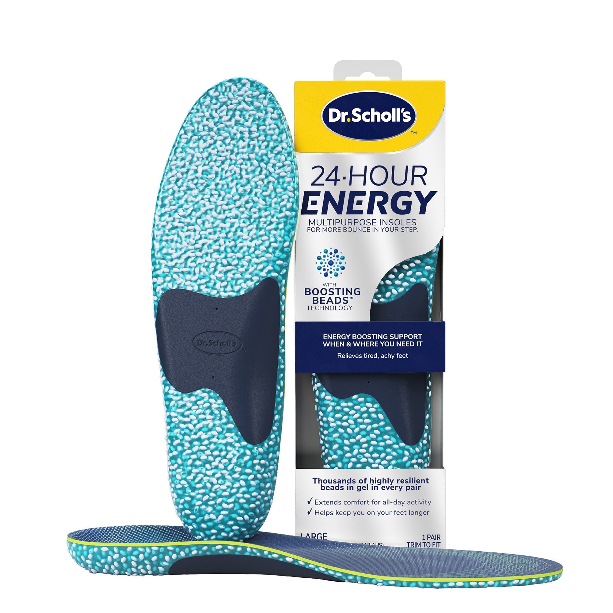 Scholl Insoles L (7-13) 24-Hour Energy Multipurpose Insoles - Large