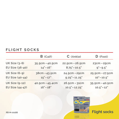 Flight Socks Cotton Feel: Black