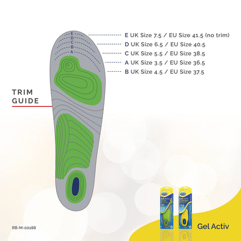 Scholl Insoles 3.5 – 7.5 GelActiv Sports Insoles For Women
